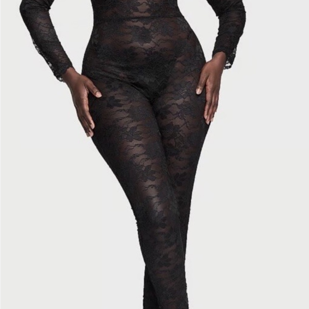 Victoria's Secret Black Lace Jumpsuit